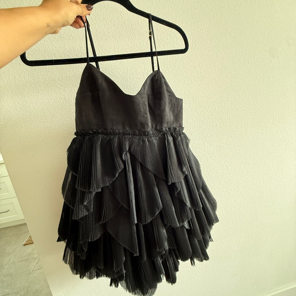 Aje Charcoal Strappy Dress